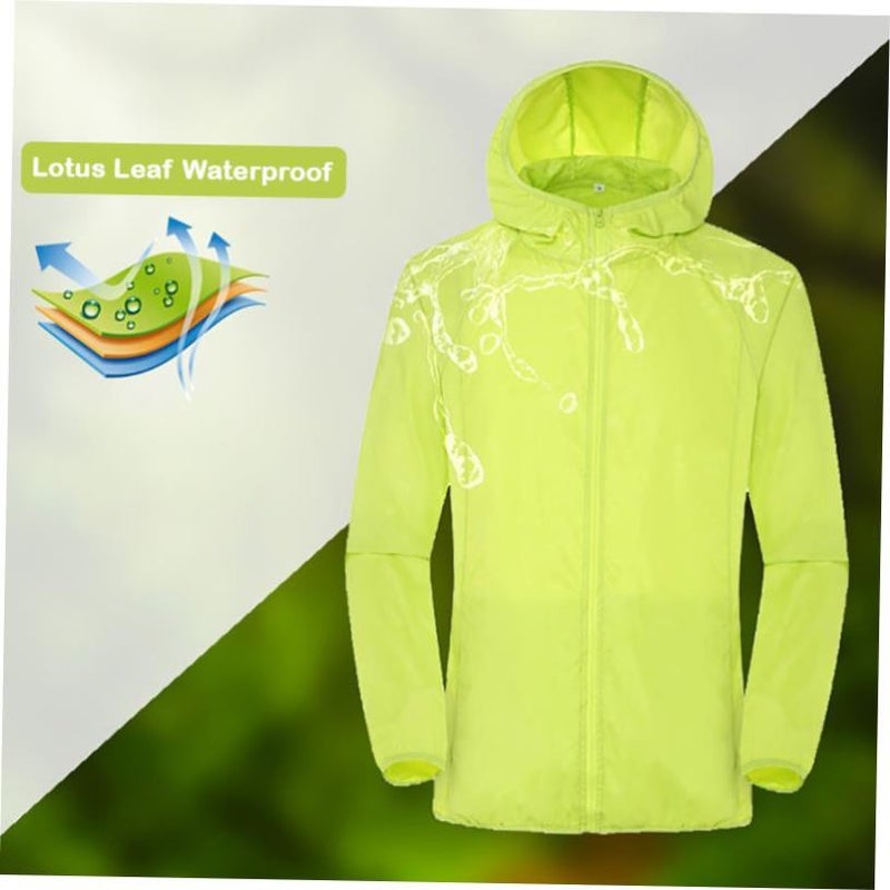 Camping Rain Jacket Men Women Waterproof Sun Protection Coat - Image 3